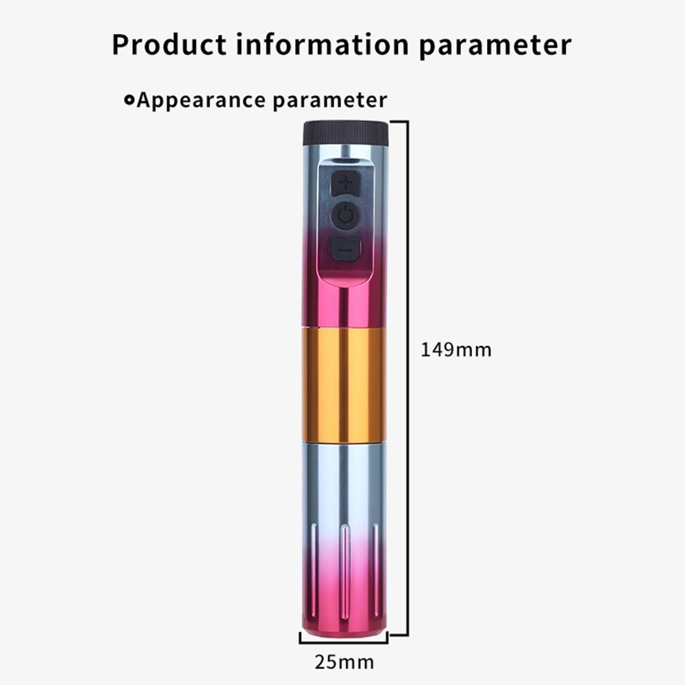 SHOTS-TNY WIRELESS KABLOSUZ PEN DÖVME MAKİNESİ-SARI