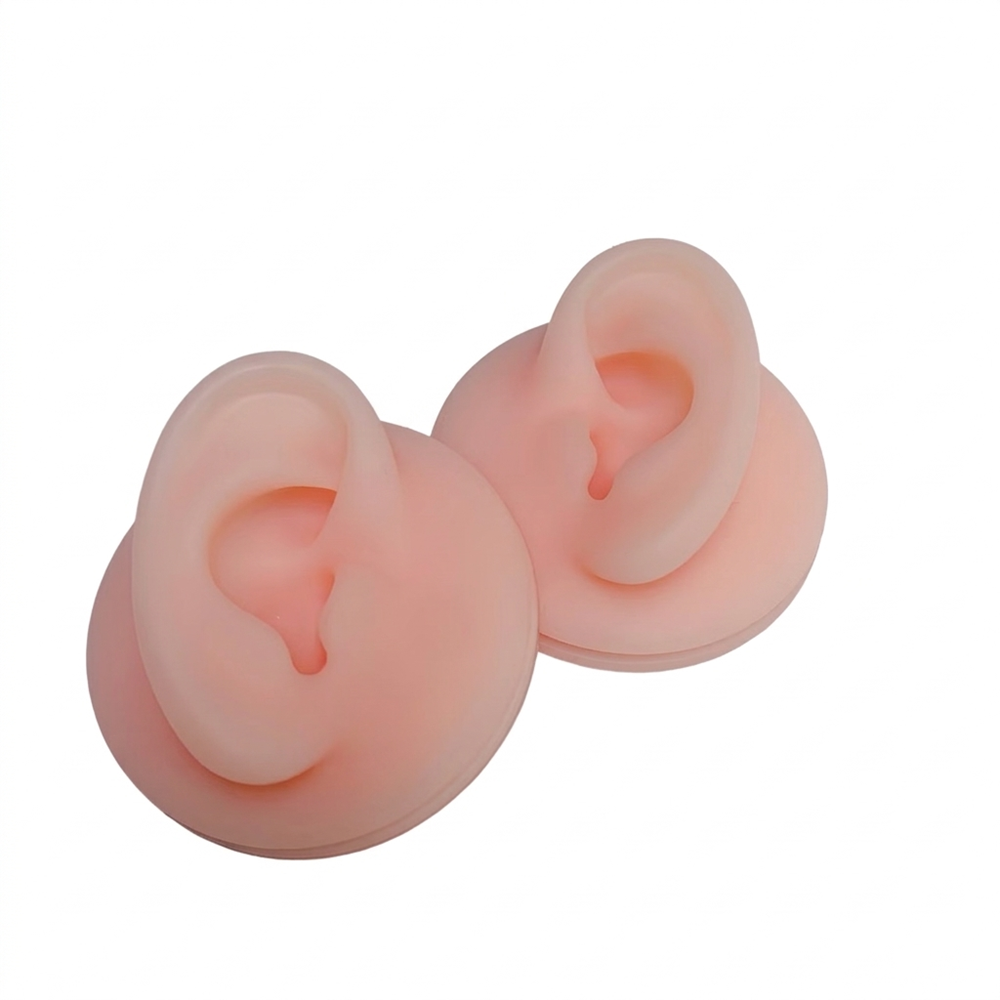 SİLİKON PİERCİNG PRATİK VE SUNUM STANDI KULAK-PEMBE SOL