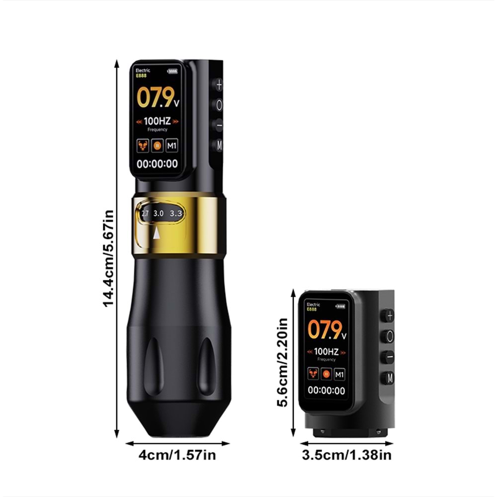 SHOTS-490 WIRELESS KABLOSUZ PEN DÖVME MAKİNESİ (SİYAH)