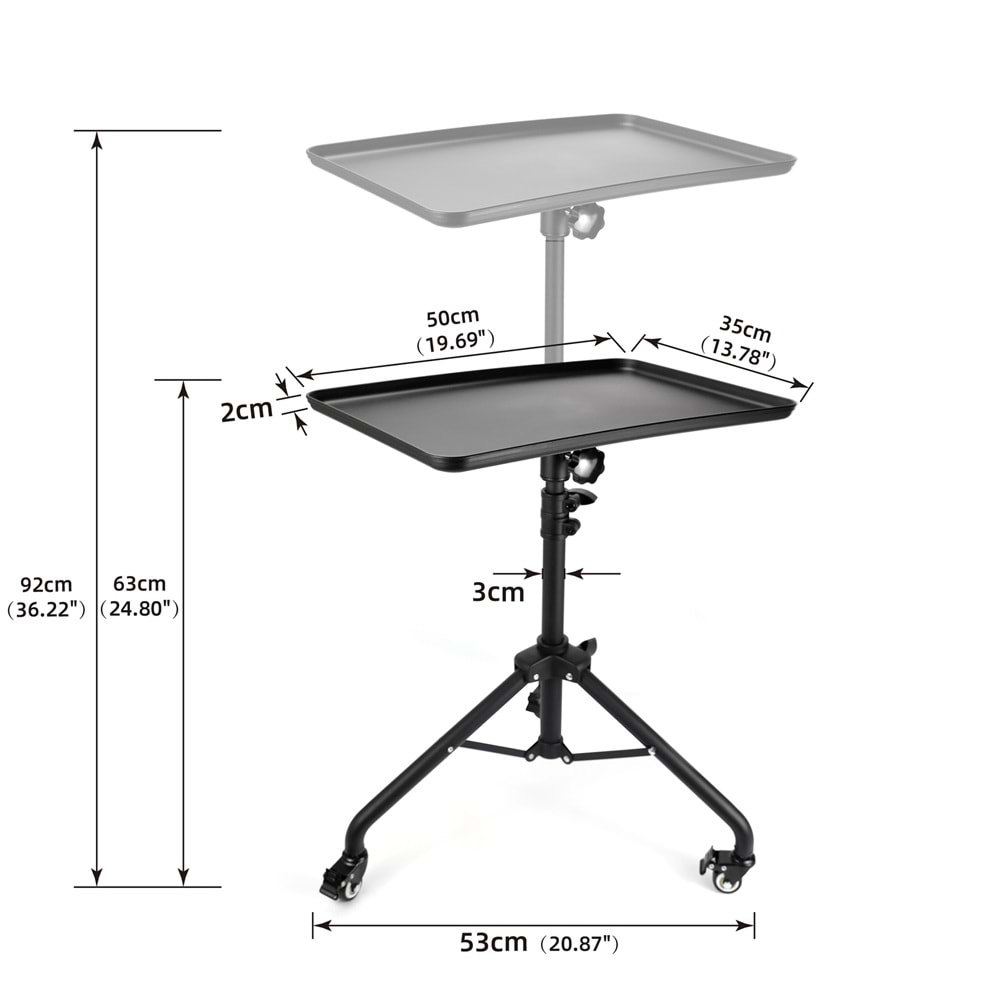 MIKNATISLI METAL SETUP MASASI SİYAH