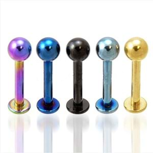 STEEL LABRET BLACK 1,6*10*5