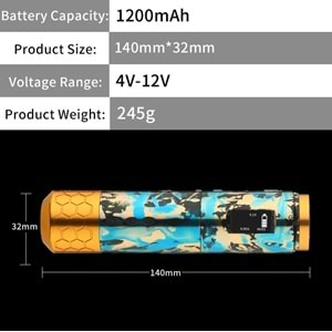 SHOTS-CAMO 2 WIRELESS KABLOSUZ PEN DÖVME MAKİNESİ