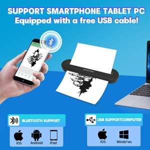 ATS886-B TATTOO PRINTER ŞABLON YAZICISI SİYAH