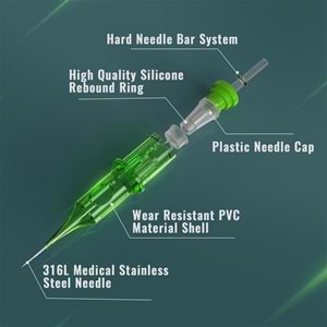 SHOTS HYPER KARTUŞ DÖVME İĞNESİ KARIŞIK #1 ÇİZGİ (20ADET/KUTU)