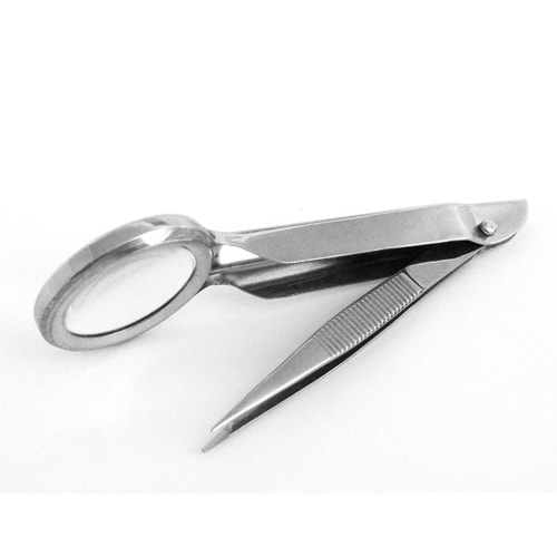 Small Tweezer With Magnifying Glass 3.5