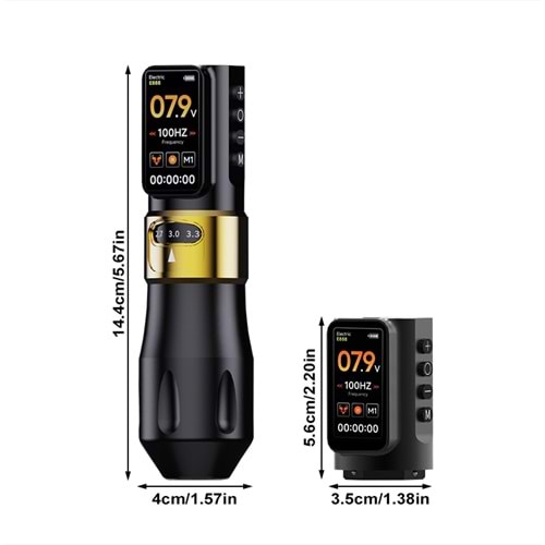 SHOTS-490 WIRELESS KABLOSUZ PEN DÖVME MAKİNESİ (SİYAH)