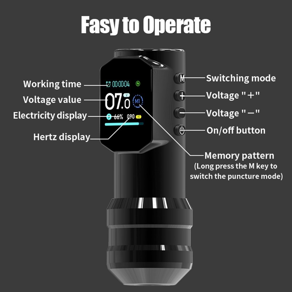 SHOTS-FA WIRELESS KABLOSUZ PEN DÖVME MAKİNESİ