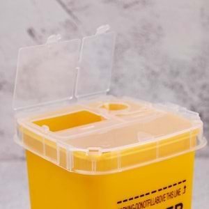 TIBBİ ATIK KOVASI 1LT KIRMIZI