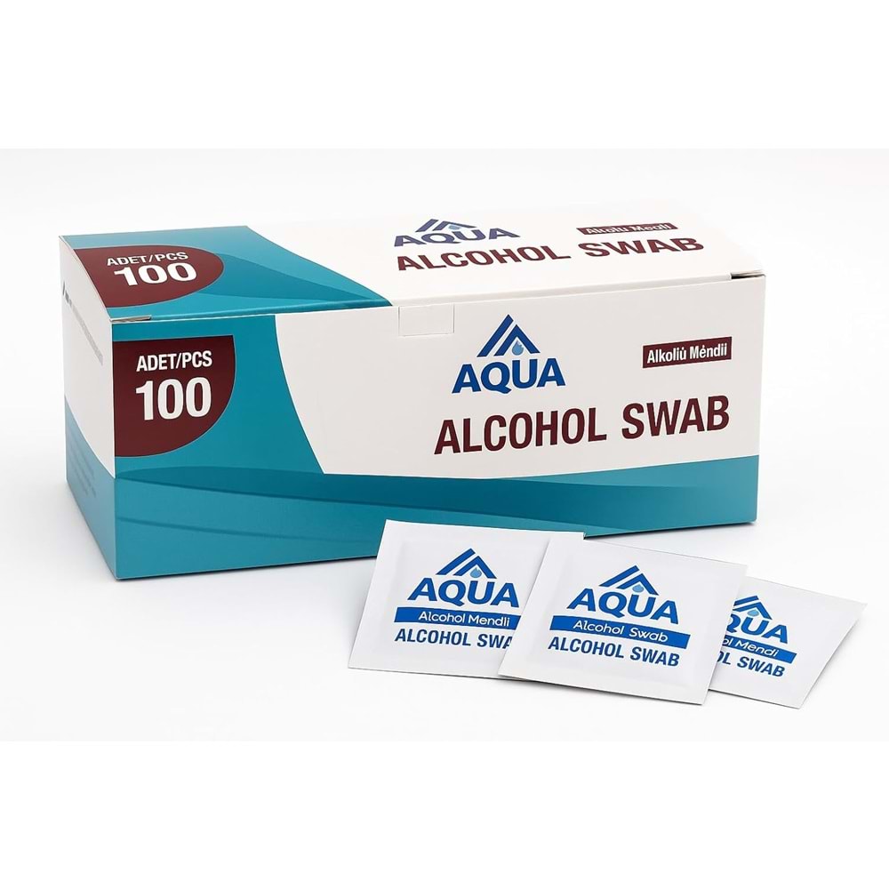 AQUA ALKOLLÜ MENDİL SWAB 100 ADET