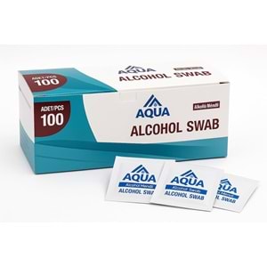 AQUA ALKOLLÜ MENDİL SWAB 100 ADET