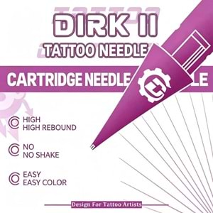 DİRK 2 KARTUŞ DÖVME İĞNESİ 1203RS(20ADET/KUTU)